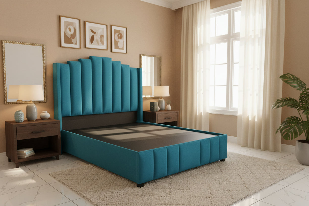 Benzo sleigh bed double